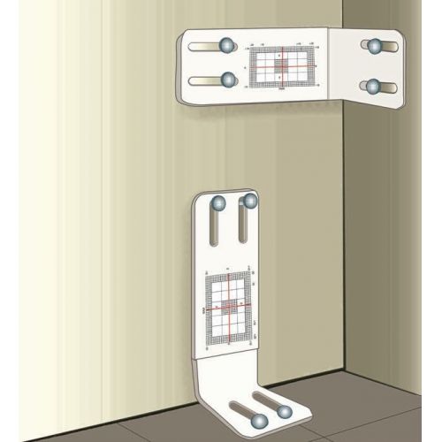 Juego de 2 fisurómetros angulares para la comprobación de las grietas de esquinas